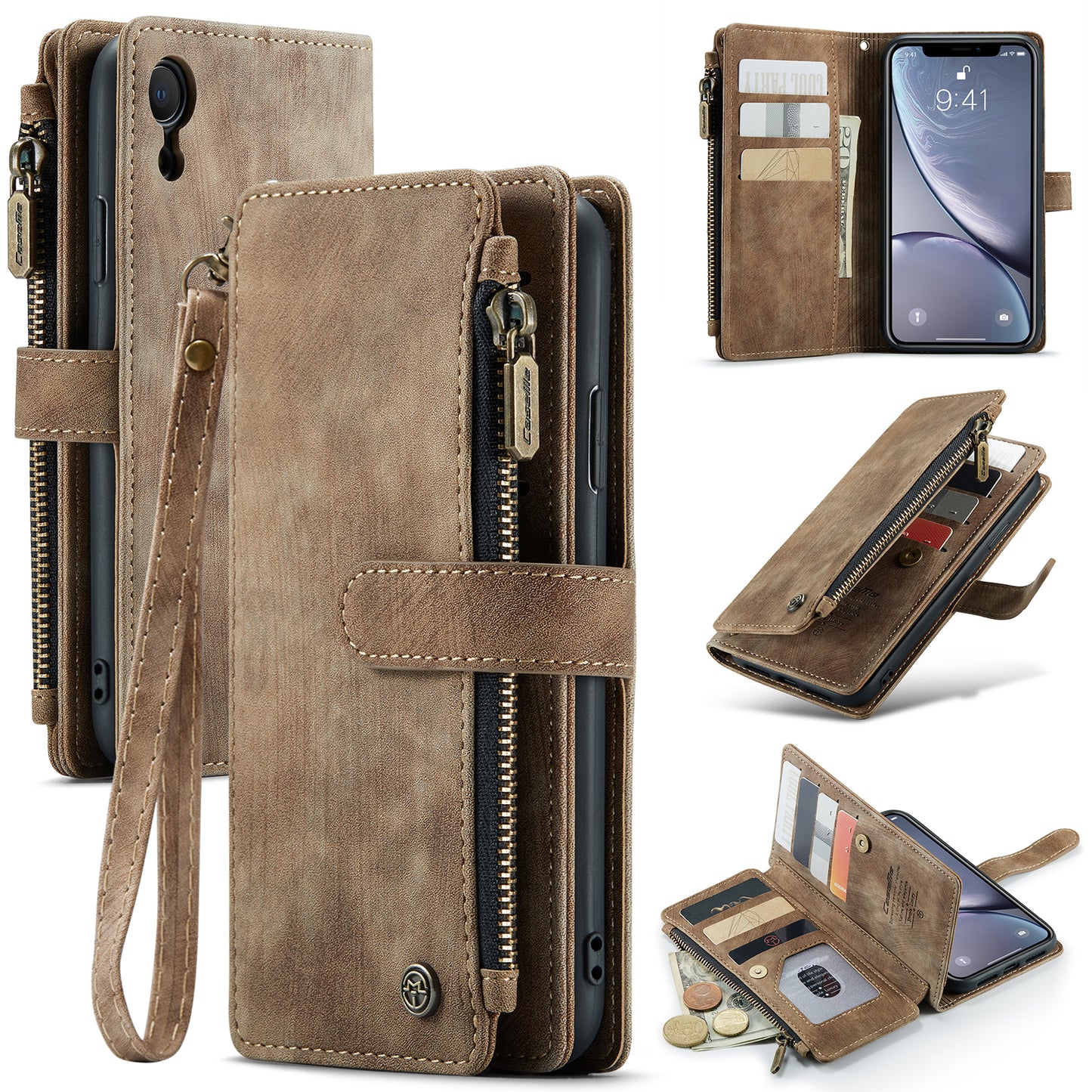 3-in-1 Functionality Durable Wallet  Case for iPhone