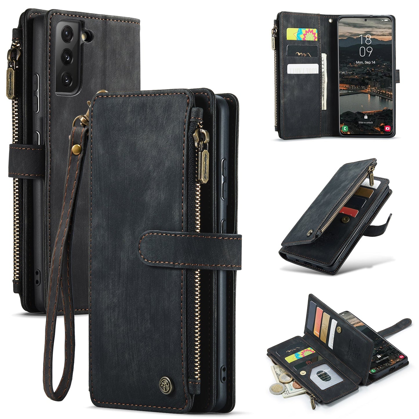 3-in-1 Functionality Durable Wallet Case for Samsung