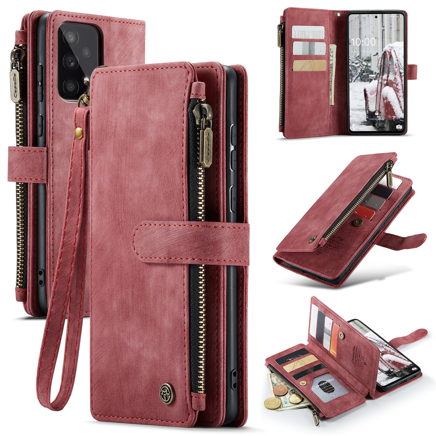 3-in-1 Functionality Durable Wallet Case for Samsung