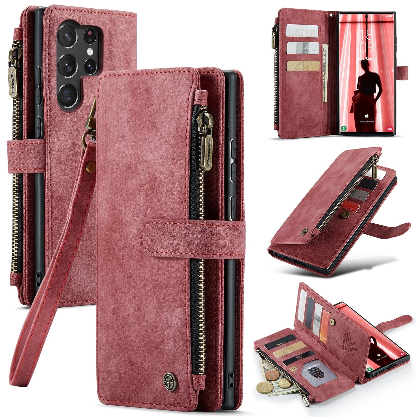 3-in-1 Functionality Durable Wallet Case for Samsung