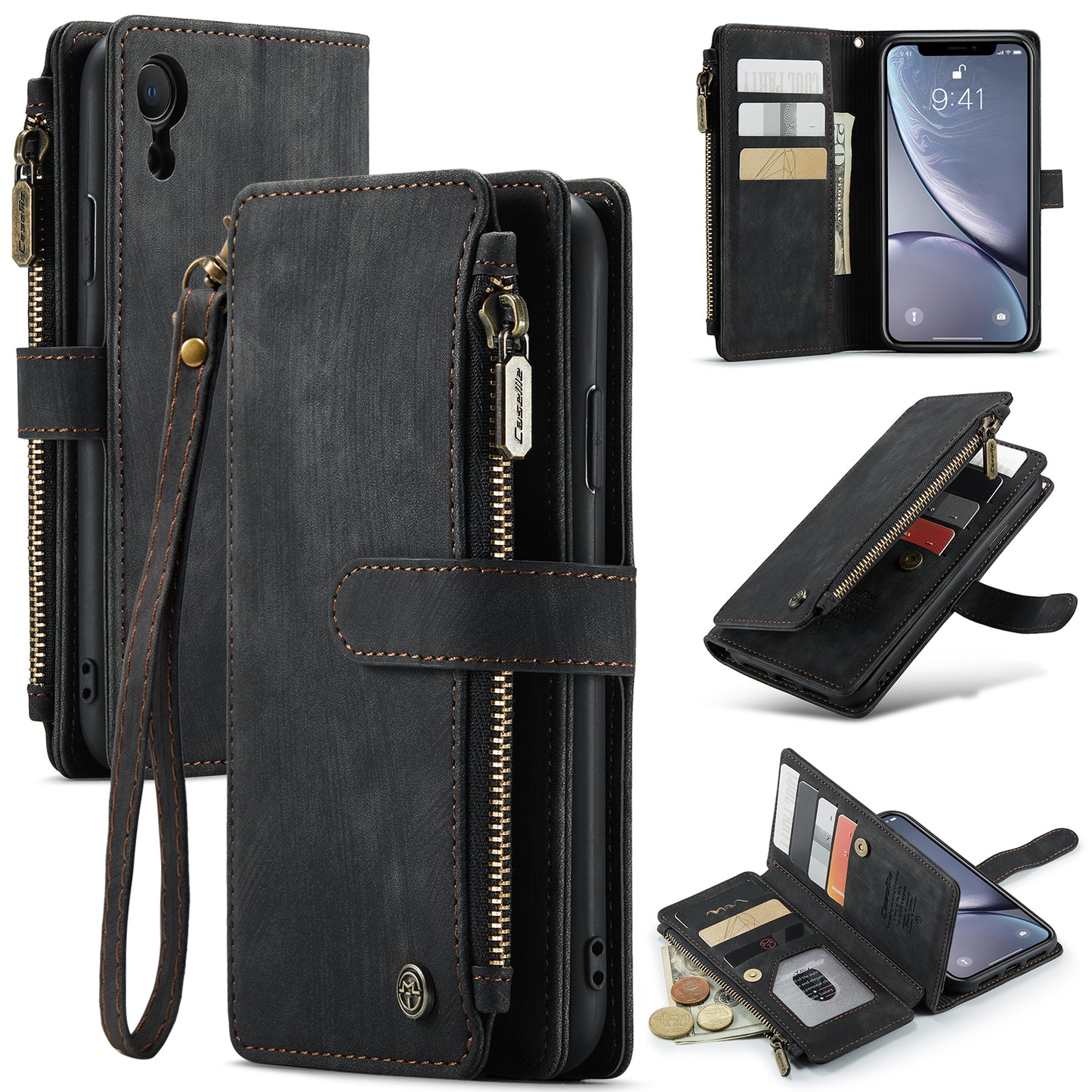 3-in-1 Functionality Durable Wallet  Case for iPhone