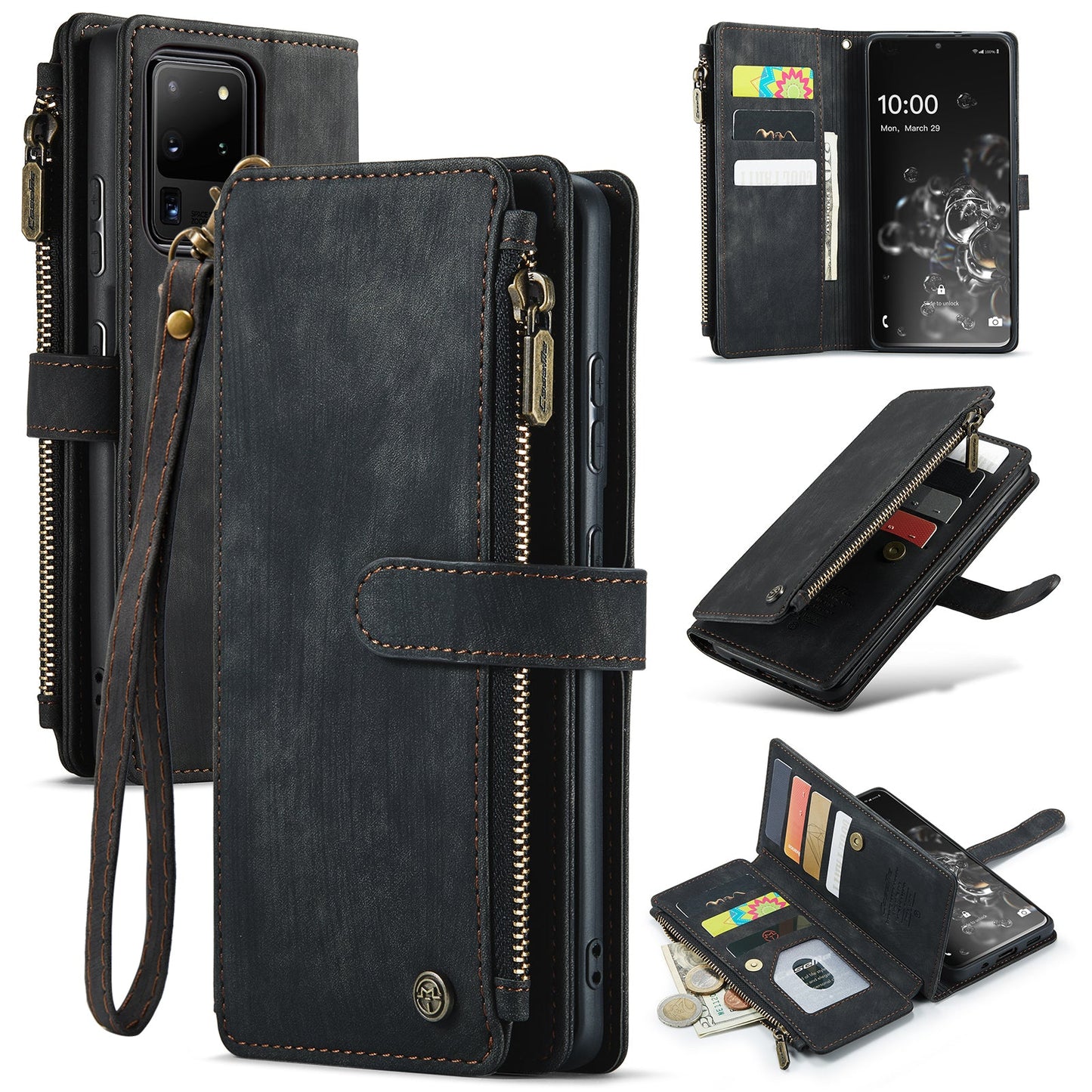 3-in-1 Functionality Durable Wallet Case for Samsung