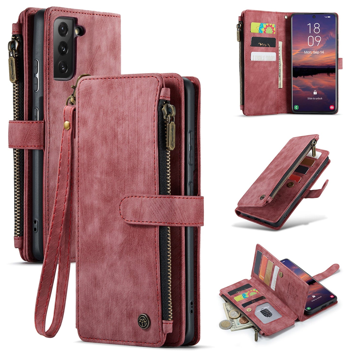 3-in-1 Functionality Durable Wallet Case for Samsung