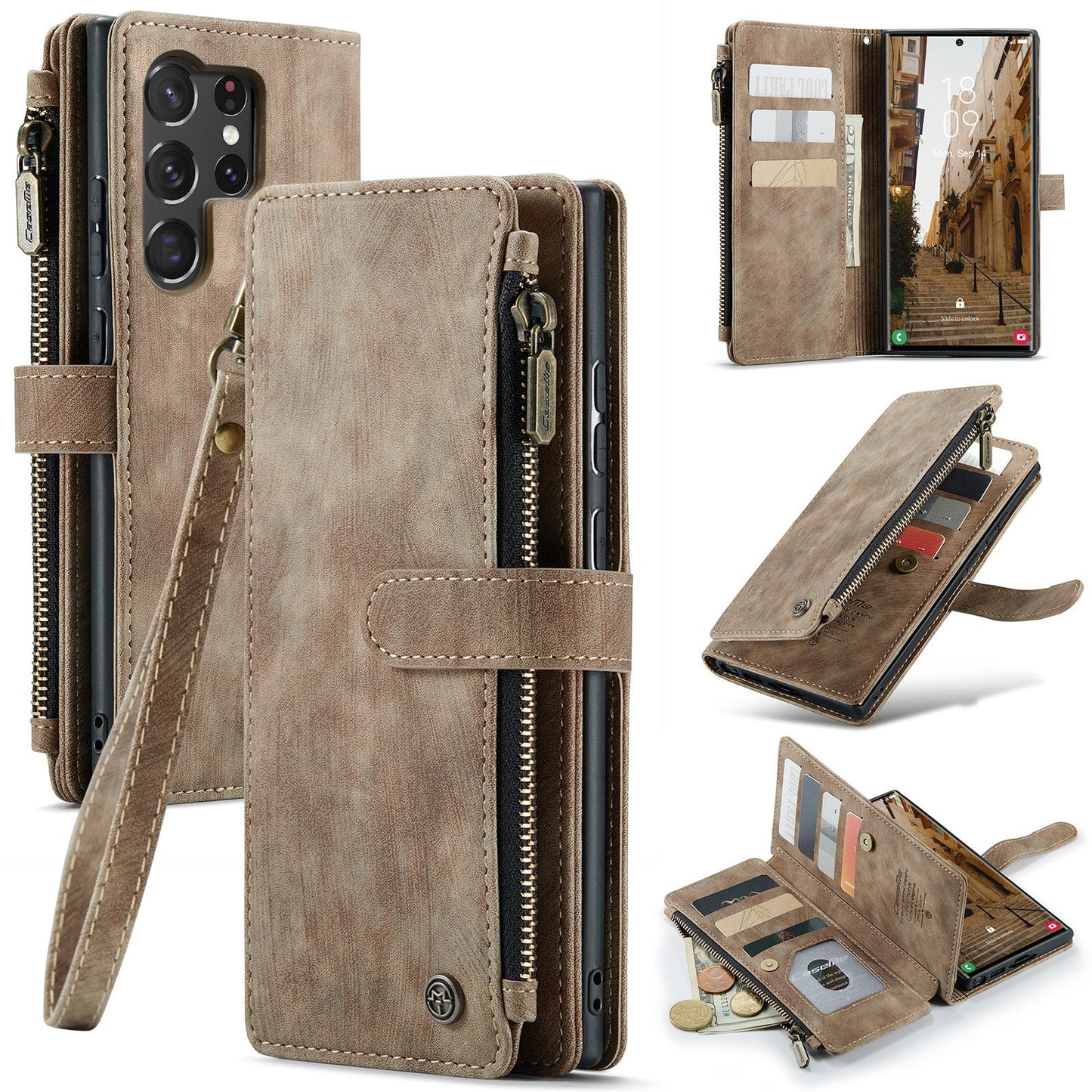 3-in-1 Functionality Durable Wallet Case for Samsung