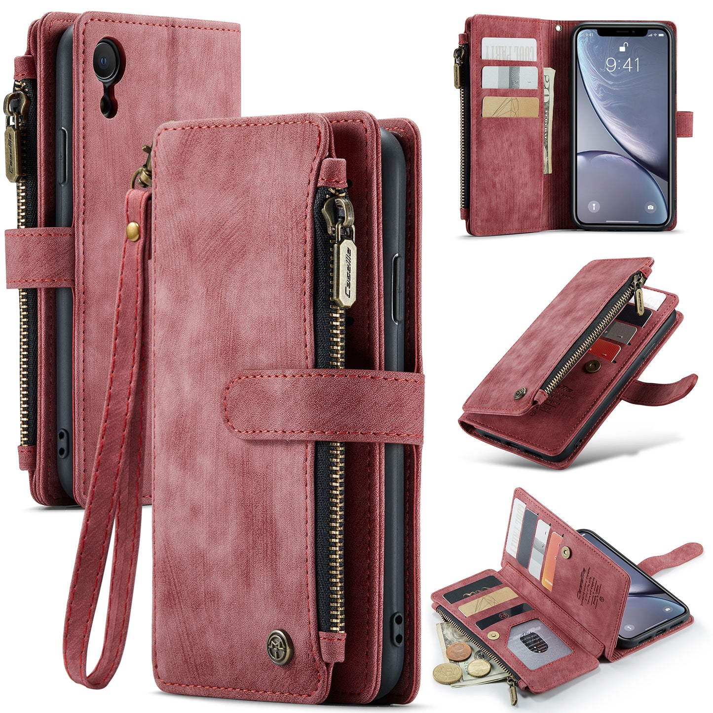 3-in-1 Functionality Durable Wallet  Case for iPhone