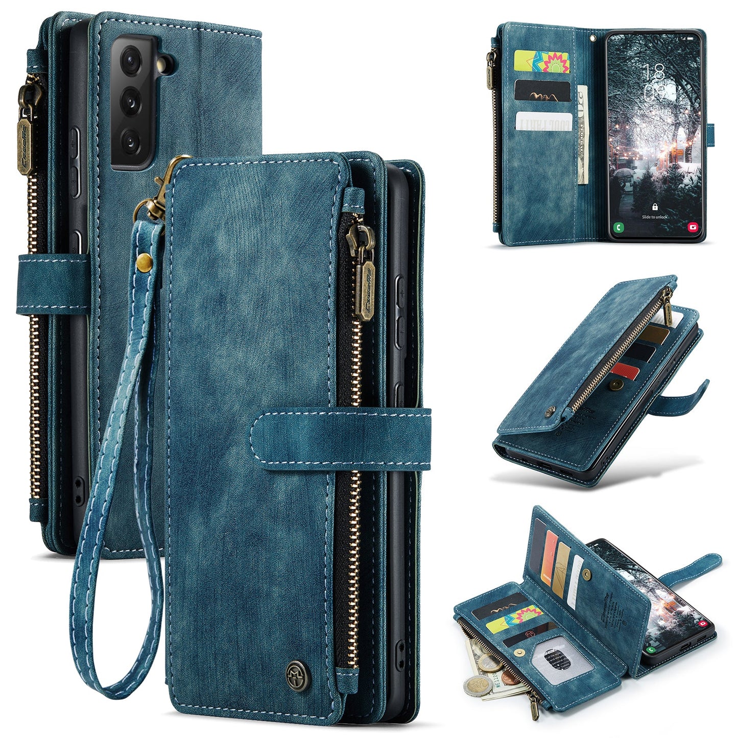 3-in-1 Functionality Durable Wallet Case for Samsung