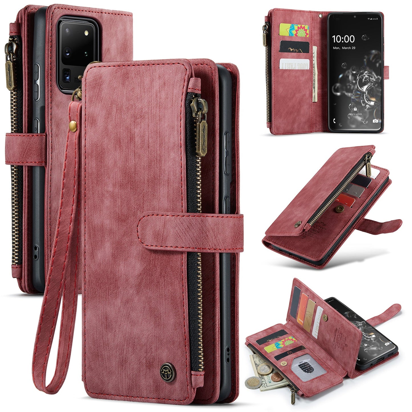 3-in-1 Functionality Durable Wallet Case for Samsung