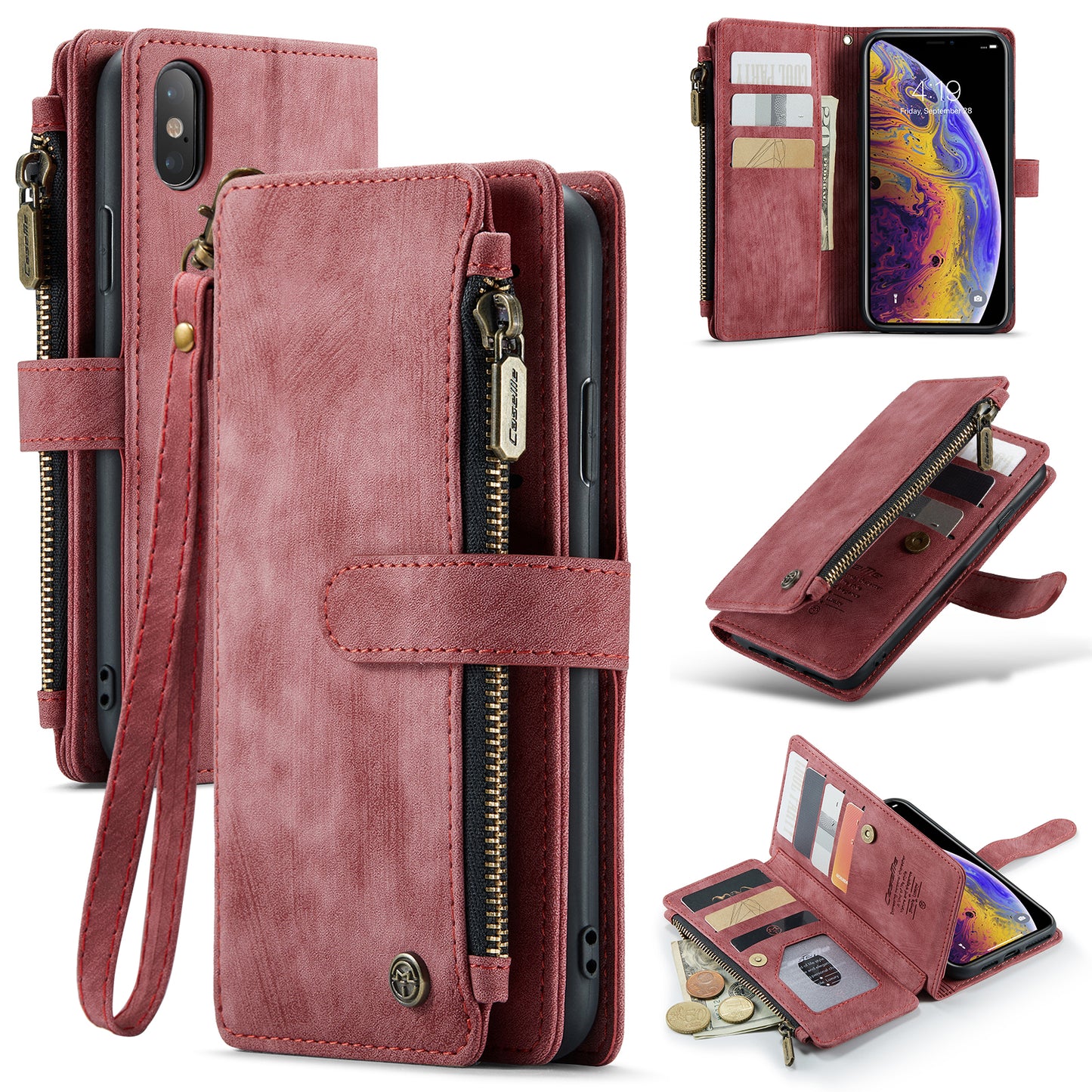 3-in-1 Functionality Durable Wallet  Case for iPhone