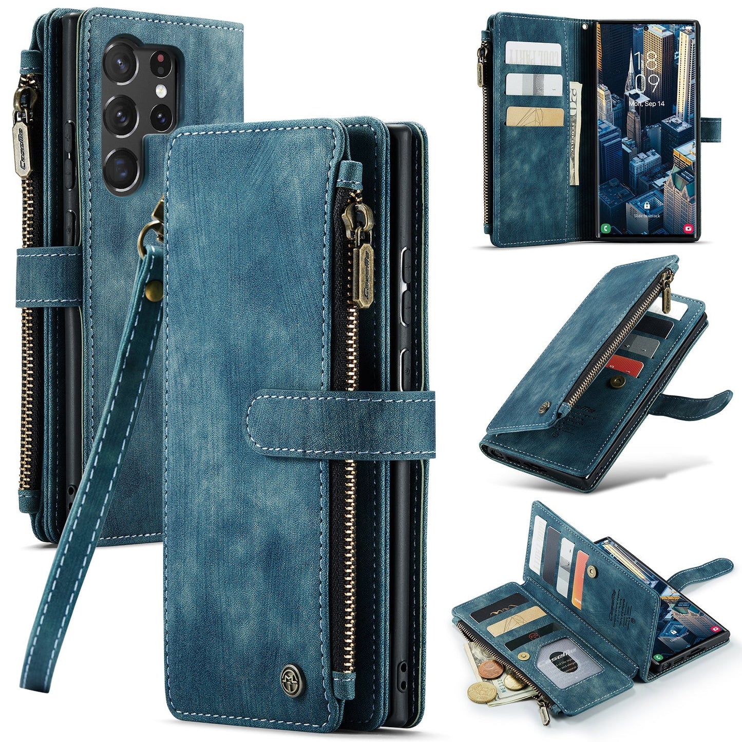 3-in-1 Functionality Durable Wallet Case for Samsung