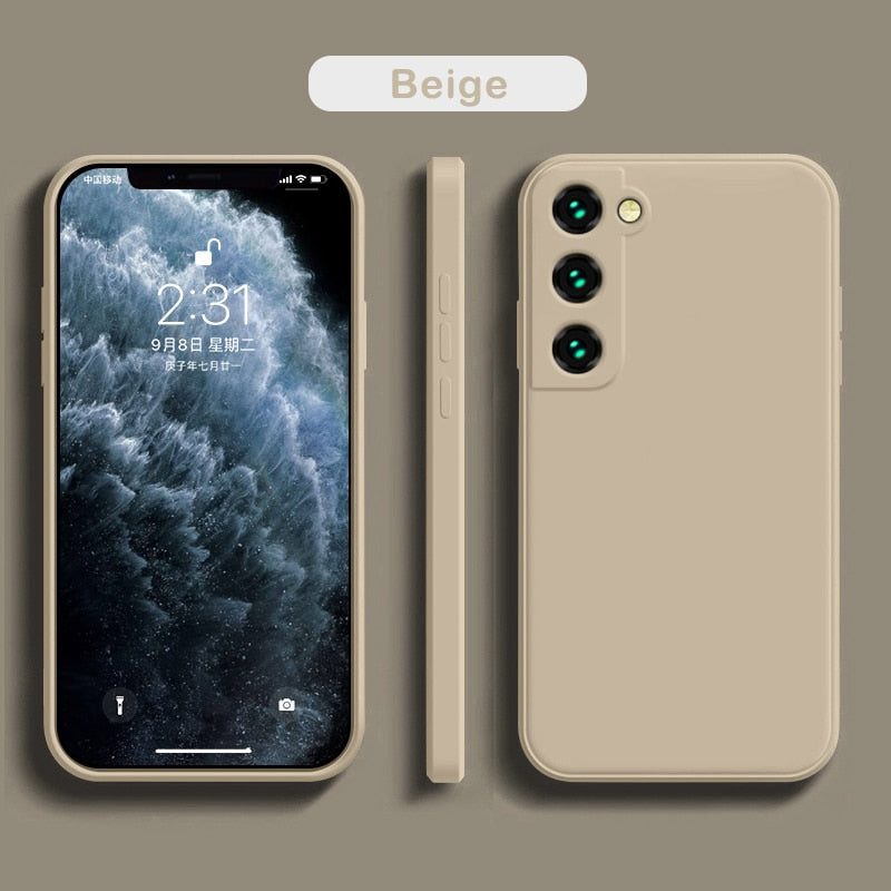 Quadratische flüssige Silikonhülle für Samsung Galaxy