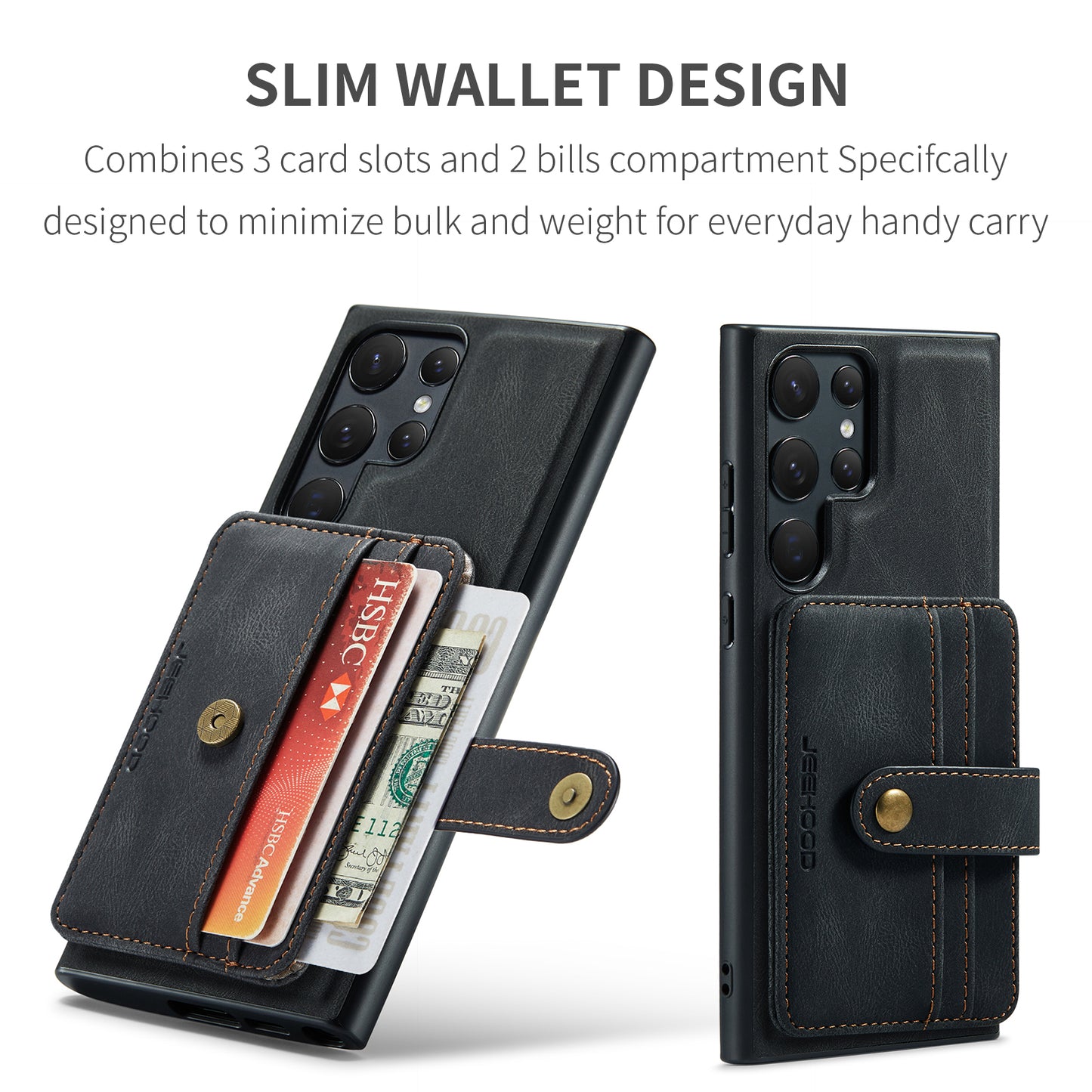 Magnetic RFID Wallet Phone Case For Samsung Galaxy