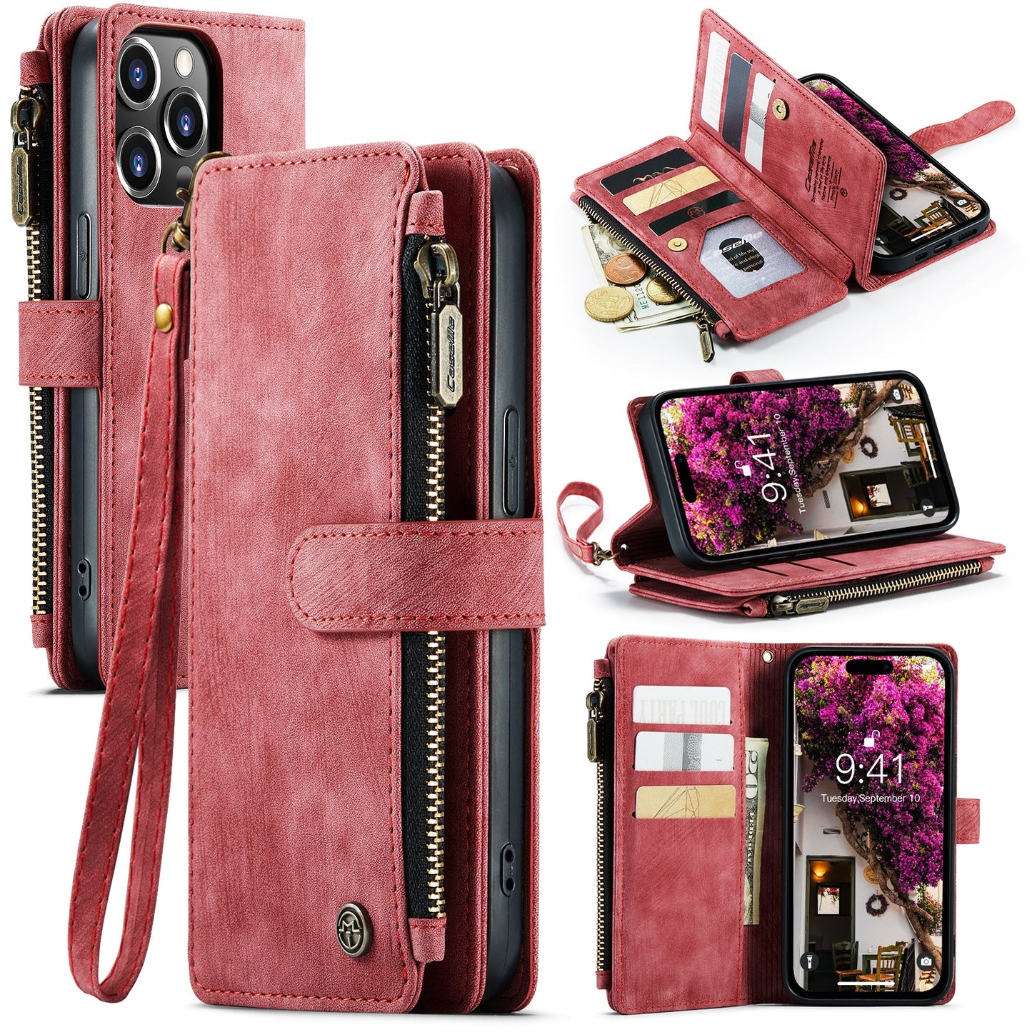 3-in-1 Functionality Durable Wallet  Case for iPhone