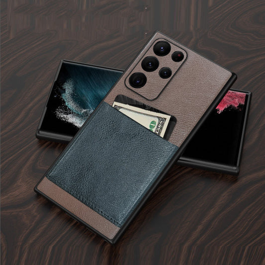 PU Leather Card Pocket Case For Samsung Galaxy