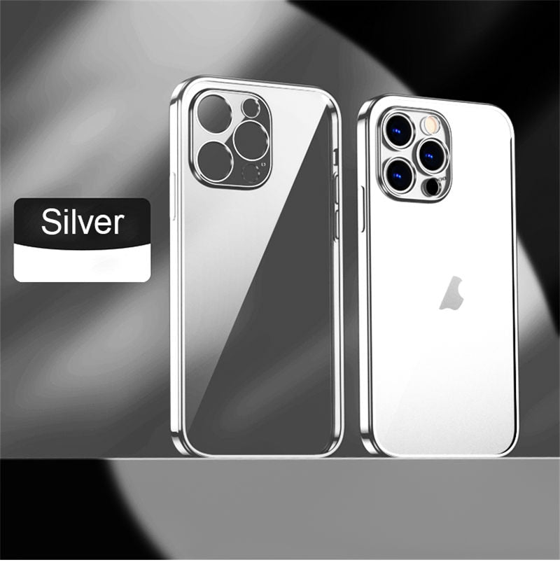 Plating Transparent Soft Case for iPhone