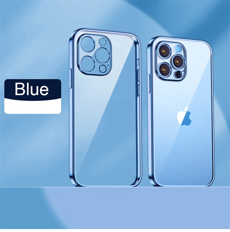 Plating Transparent Soft Case for iPhone