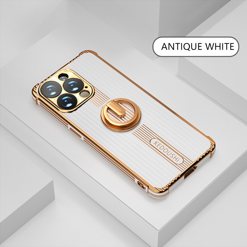 Funda de silicona con soporte de anillo para iPhone 