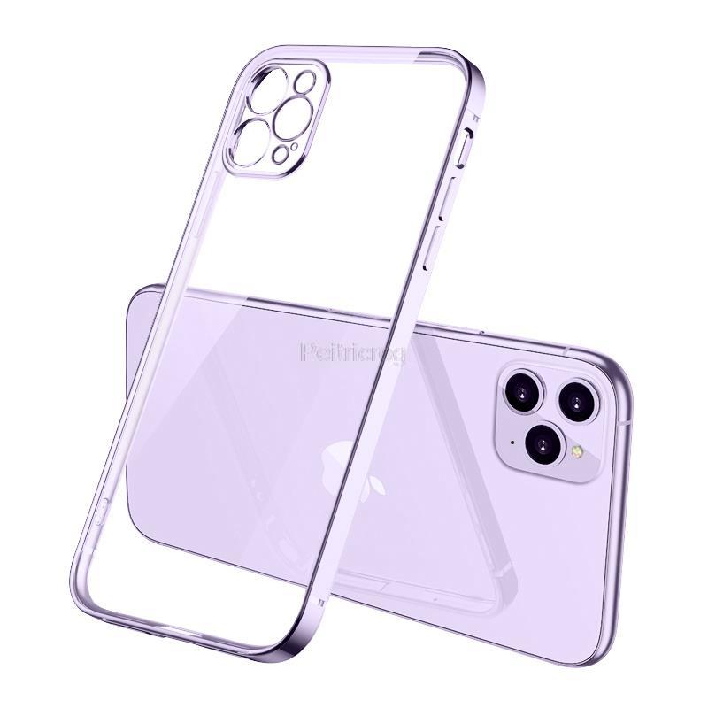 Luxury Square Silicone Phone Case For iPhone