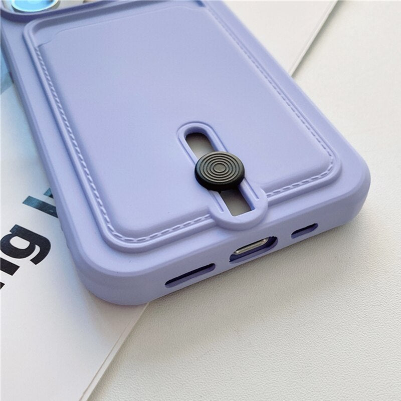 Funda de silicona con tarjetero para iPhone