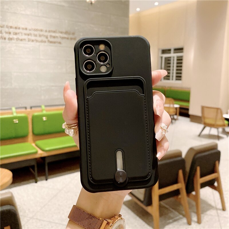 Funda de silicona con tarjetero para iPhone