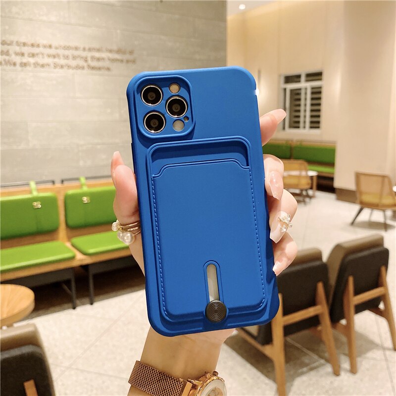 Funda de silicona con tarjetero para iPhone