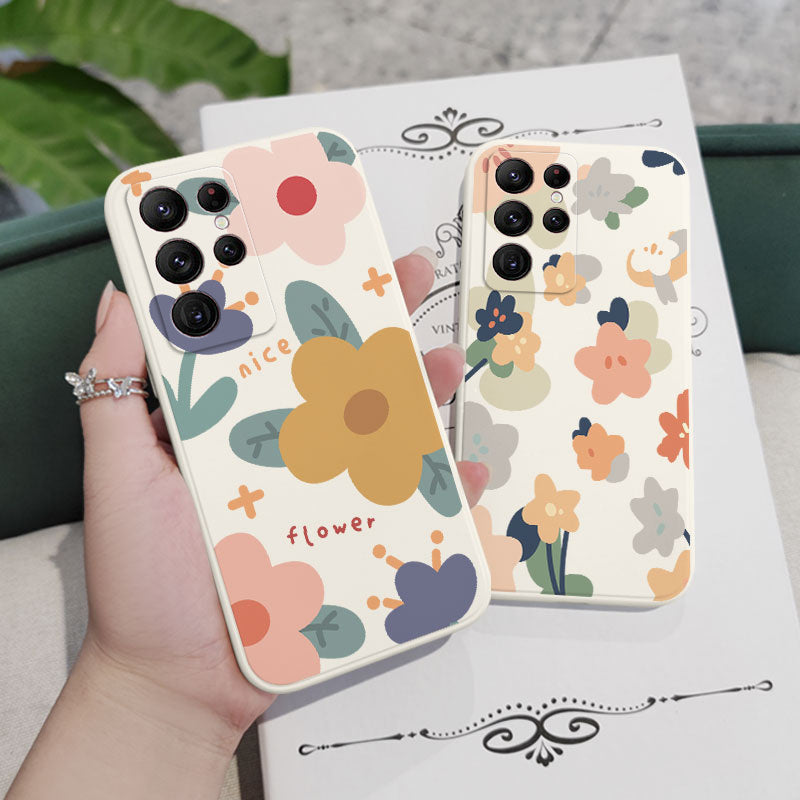 Warm Flowers Silicone Case For Samsung Galaxy