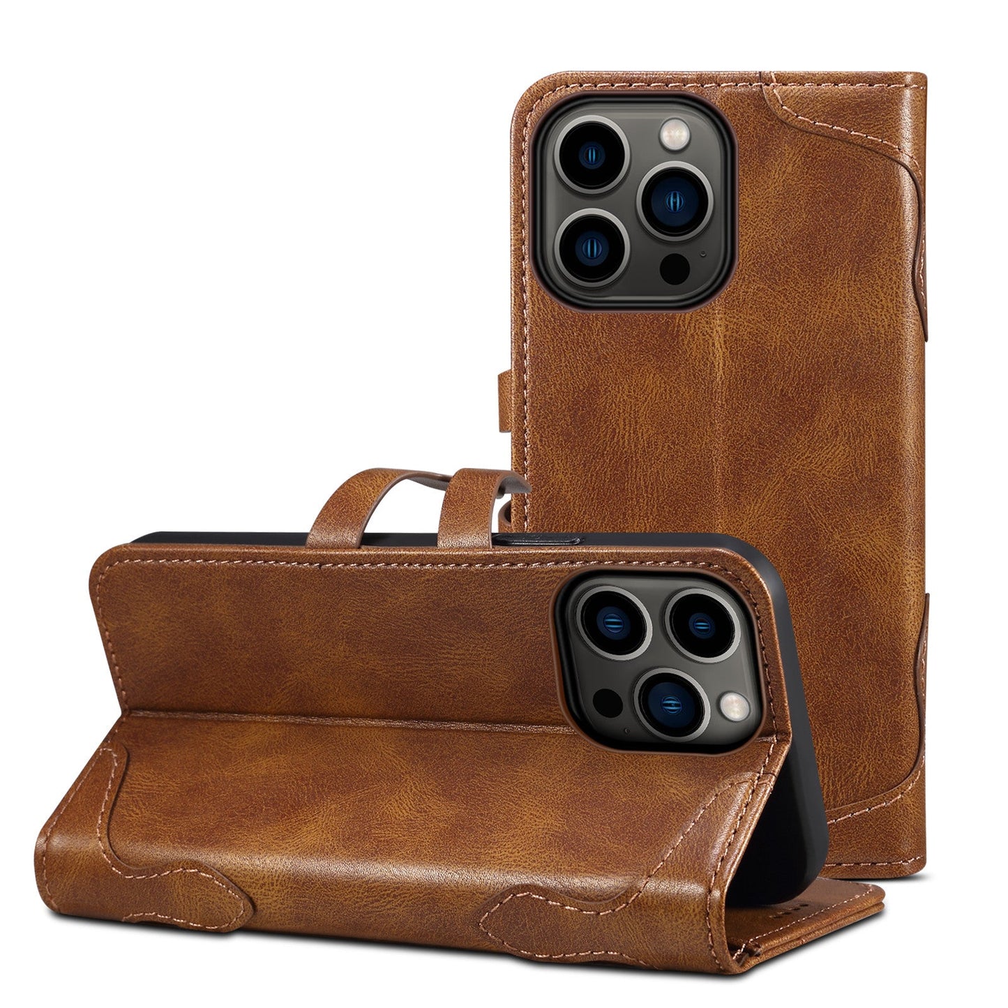 Kartenhalter Brieftasche Leder Flip Case für iPhone